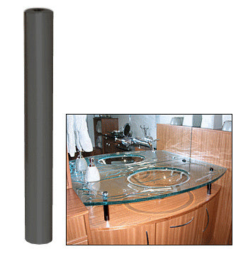 CRL Matte Black 3/4" Diameter by 6" Long Standoff Base