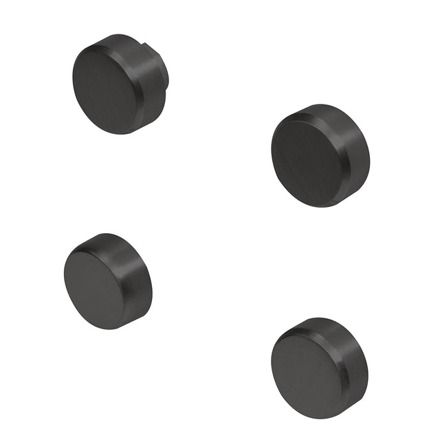 CRL Matte Black Round Mirror Clip Set