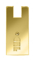 CRL Polished Brass End Cap for 4" Square 3/4" Glass Wedge-Lock® Door Rail