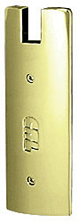 CRL Polished Brass End Cap for 6" Square 3/4" Glass Wedge-Lock® Door Rail