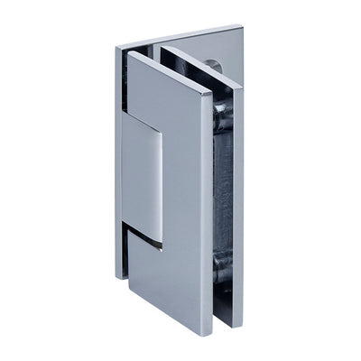 CRL Polished Chrome Junior Geneva 044 Series Wall Mount Offset Back Plate Hinge