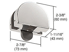 CRL Polished Stainless PTH Series Top Transom Door Stop Patch Fitting