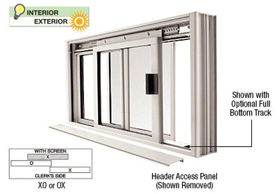 CRL Satin Anodized DW Series Manual Deluxe Sliding Service Window OX or XO with Screen