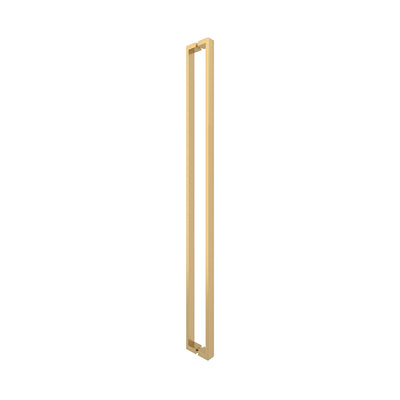 CRL Shower Door Handle Satin Brass 48" Hollow Premium Handle U-Style