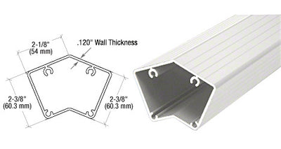 CRL Sky White 200, 300, 350, and 400 Series 36" 135 Degree Fascia Mount Post Only