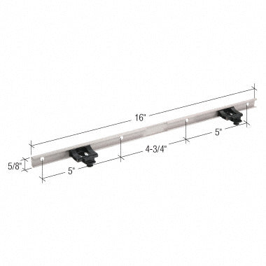 CRL Truth® Stainless Steel Awning Operator Track with Two Slider Guides