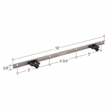 CRL Truth® Steel Awning Operator Track with Two Slider Guides