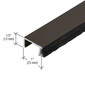 CRL-U.S. Aluminum Applied Door Stop - 21'-2", Dark Bronze/Black Anodized Class 1