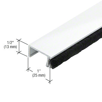 CRL-U.S. Aluminum Applied Door Stop, White KYNAR® Paint, 21'-2"