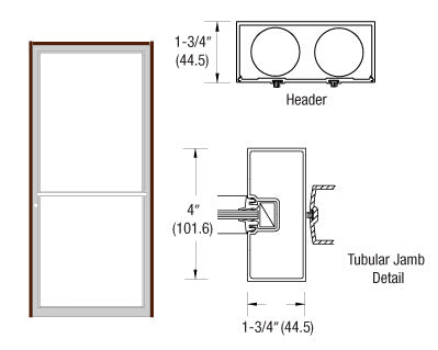 CRL-U.S. Aluminum Bronze Black Anodized 39-1/2" x 85-3/4" 400 Series Up and Over Single Door Frame for Center Hung OHCC