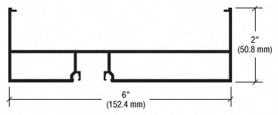 CRL-U.S. Aluminum Door Jamb, Bronze Black Anodized - 24'-2"