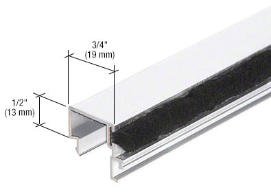 CRL-U.S. Aluminum Snap-In Door Stop with Weatherstrip, White KYNAR® Paint - 21'-2"