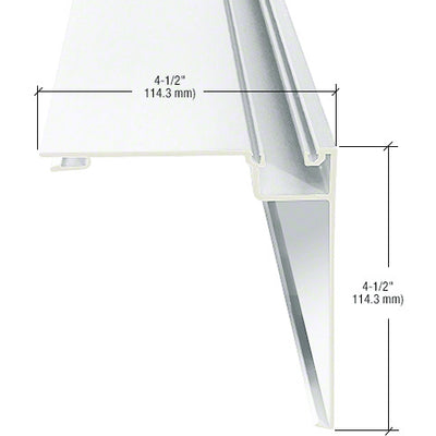CRL-U.S. Aluminum White KYNAR® Paint 90 Degree Outside Corner Half, 24'-2"