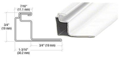 CRL White 3/4" Roll Formed Aluminum Standoff Screen Frame - 144"