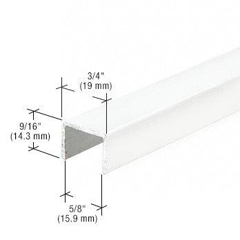 CRL White Series 3601 Side Jamb Channel - 144"