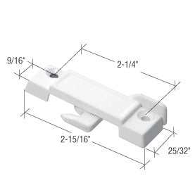 CRL White Sliding Window Lock with 2-1/4" Screw Holes for Guaranteed Products Windows