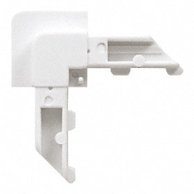 CRL White Square Lip Frame Plastic Corners for WSFL8
