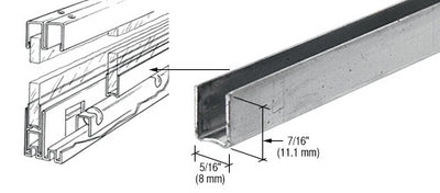 CRL Zinc Plated Steel Roll-Ezy Shoe for Glass Doors - 144"
