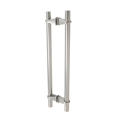 CRL 28 in Polished Stainless Adjustable Glass Door Pull with VP1 Post