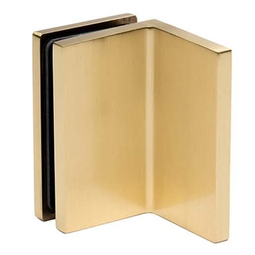CRL Satin Brass Como Series Wall Mount Bracket - Sleek, durable wall support solution.