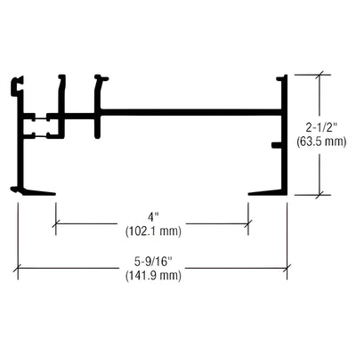 CRL-U.S. Thermally Broken Aluminum Door Threshold 1/4" Spandrel 24'2"