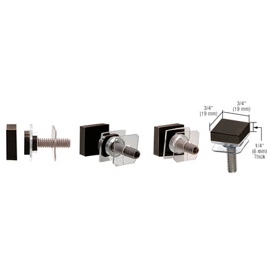 CRL Oil-Rubbed Bronze Square Washer & Stud Replacement Set