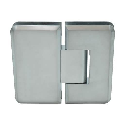 CRL Brushed Chrome Cologne 180º Glass-to-Glass Hinge, sleek design, durable and stylish