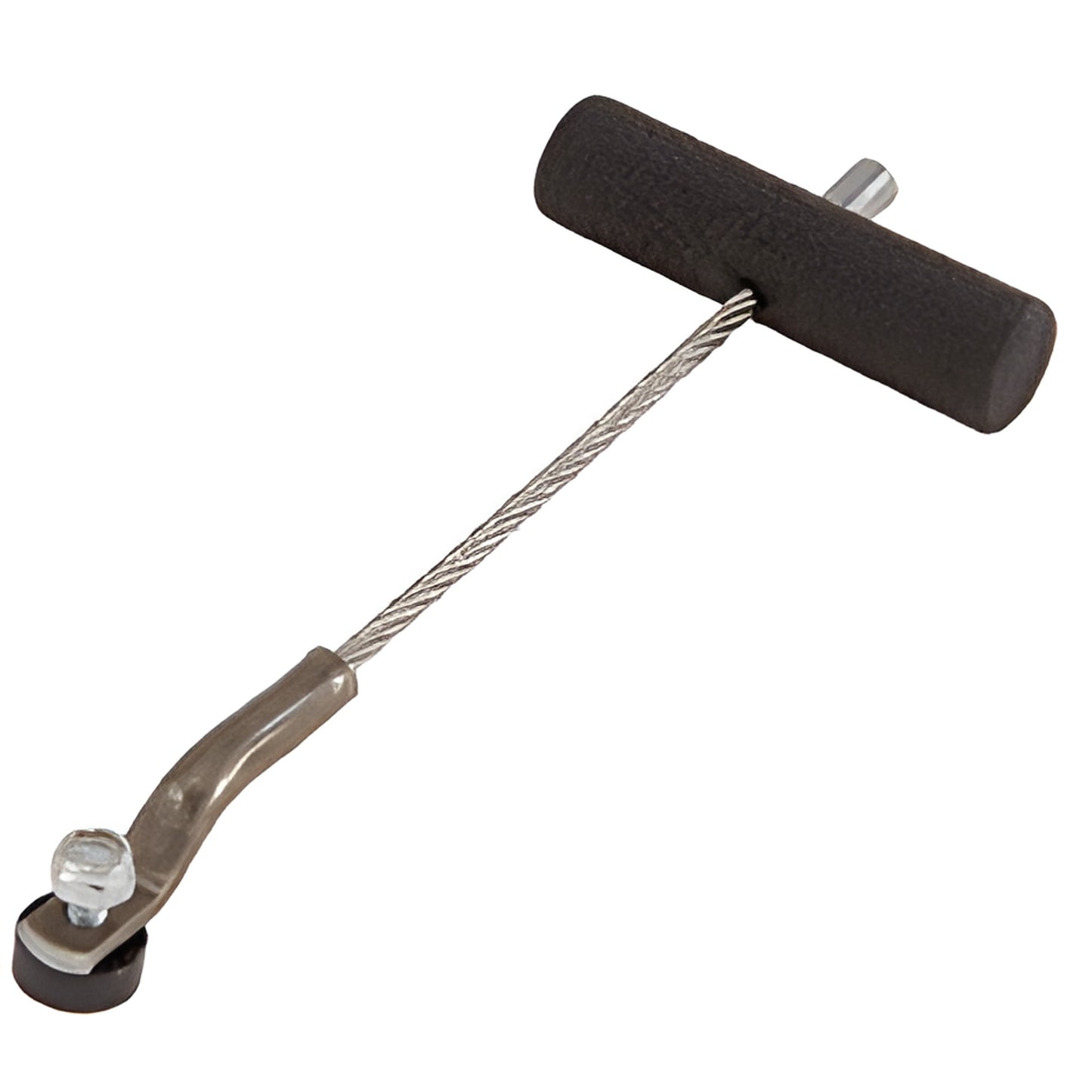 CRL RK160CH cable pull handle, black foam T-handle, braided steel cable with roller end for cold knives