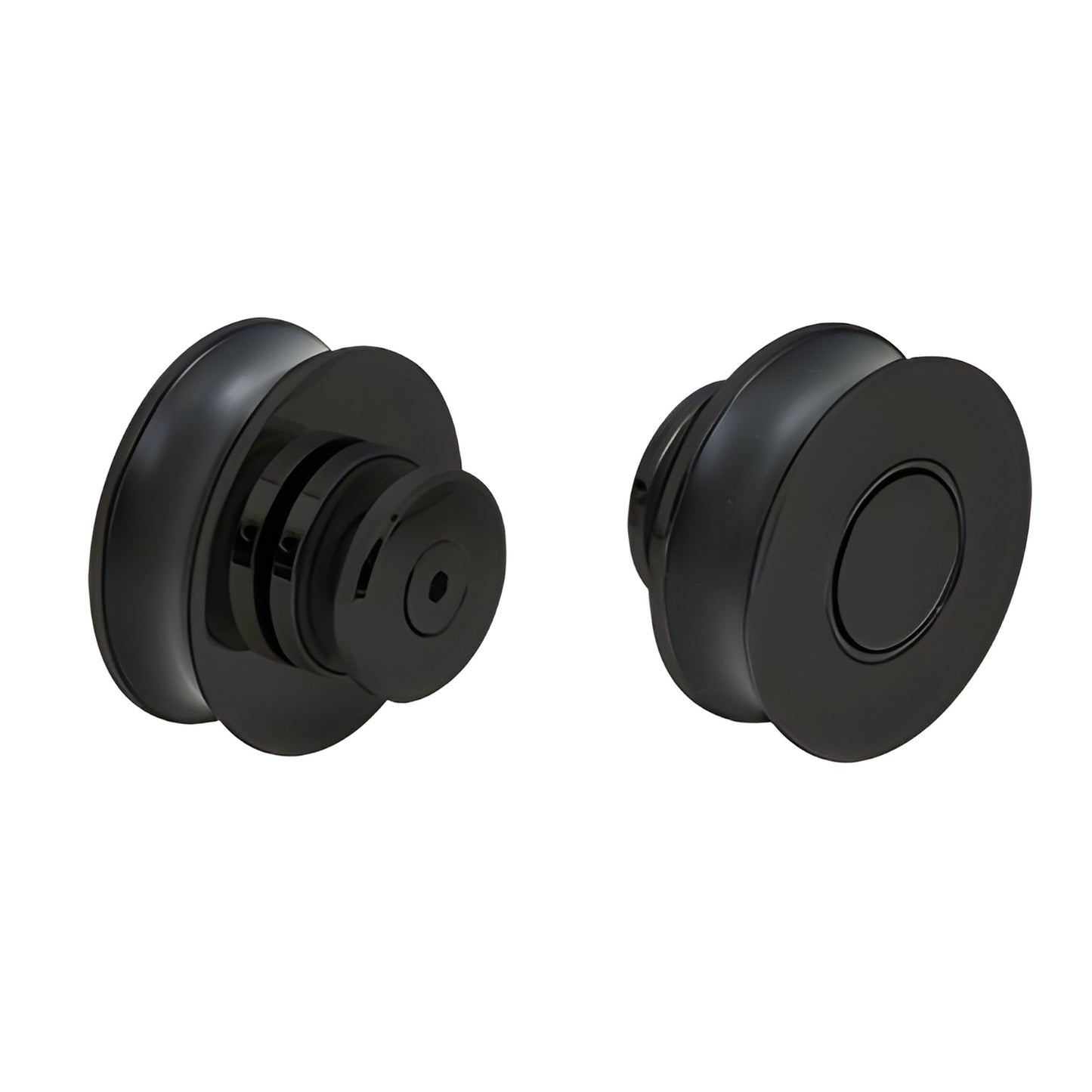 CRER2MBL: Matte black stainless steel Crescent CRE78 replacement sliding glass door rollers, two-pack