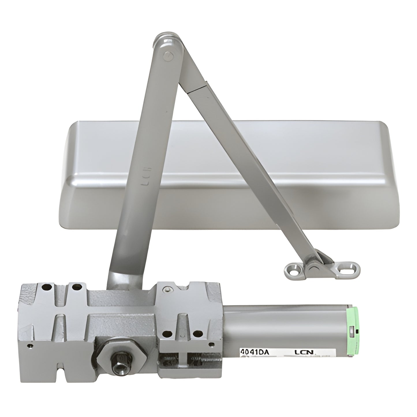 LCN 4040 Series surface-mounted door closer, aluminum finish with parallel arm (SKU 4041DAL)
