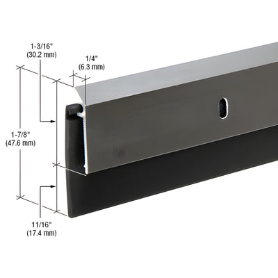 CRL Dark Bronze Aluminum Door Sweep with Rubber Seal