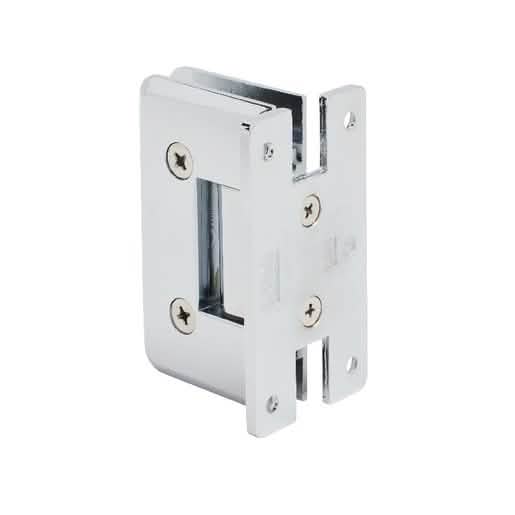 CRL Chrome Cologne Series Wall Mount 'H' Back Plate Hinge with Positive Close in Chrome Fi