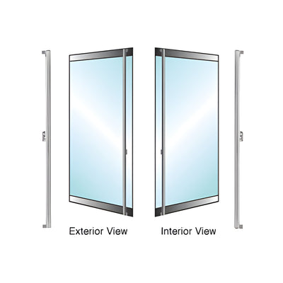 CRL-Blumcraft Brushed Stainless Left Double-Acting Dummy Door Handle