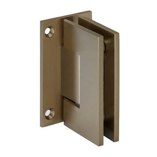 "CRL Brushed Bronze Geneva 037 Series Wall Mount Full Back Plate Hinge - Sleek and Durable