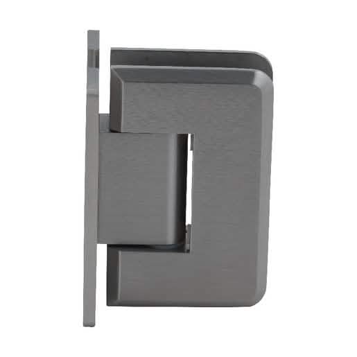 CRL Brushed Nickel Pinnacle 037 Series Wall Mount 'H' Back Plate Hinge - Sleek & Durable