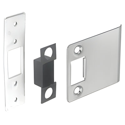 CRL Brushed Stainless Steel Door Deadlatch Strike Set for 4-1/2in Jamb