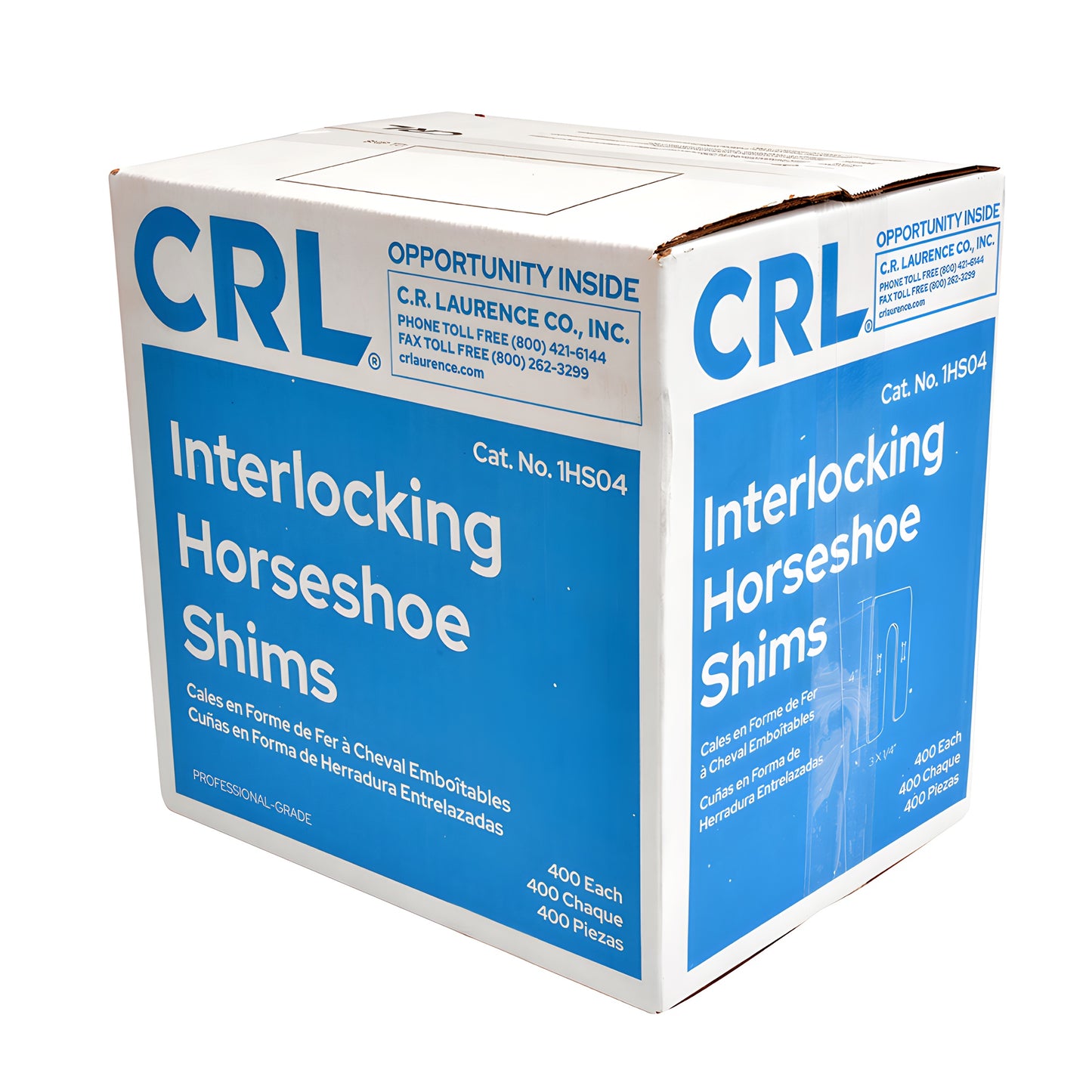 CRL interlocking horseshoe shim SKU 1HS04 - black 4 in U-shaped plastic shim with bolt slots for window and door installation