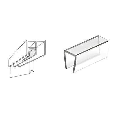 CRL Translucent Plastic Top Guide Replacement for Sliding Glass Doors