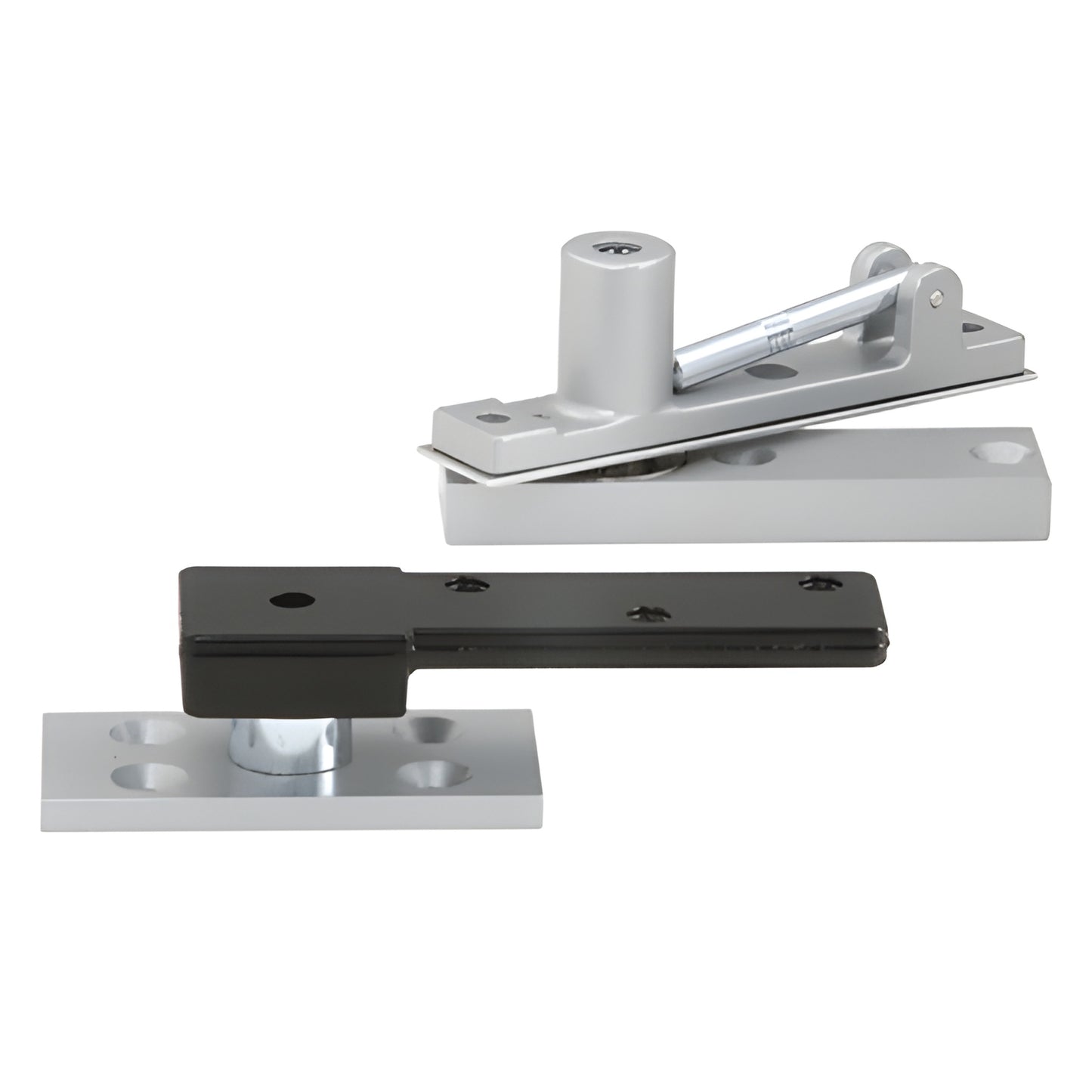 IVES center-hung pivot set, satin chrome, adjustable 3/16-3/4" floor clearance, non-handed, supports up to 500 lb