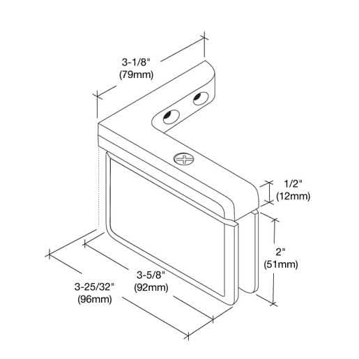 CRL Brushed Bronze Prima 05 Series Left Hand Offset Mount Hinge - Sleek and Durable