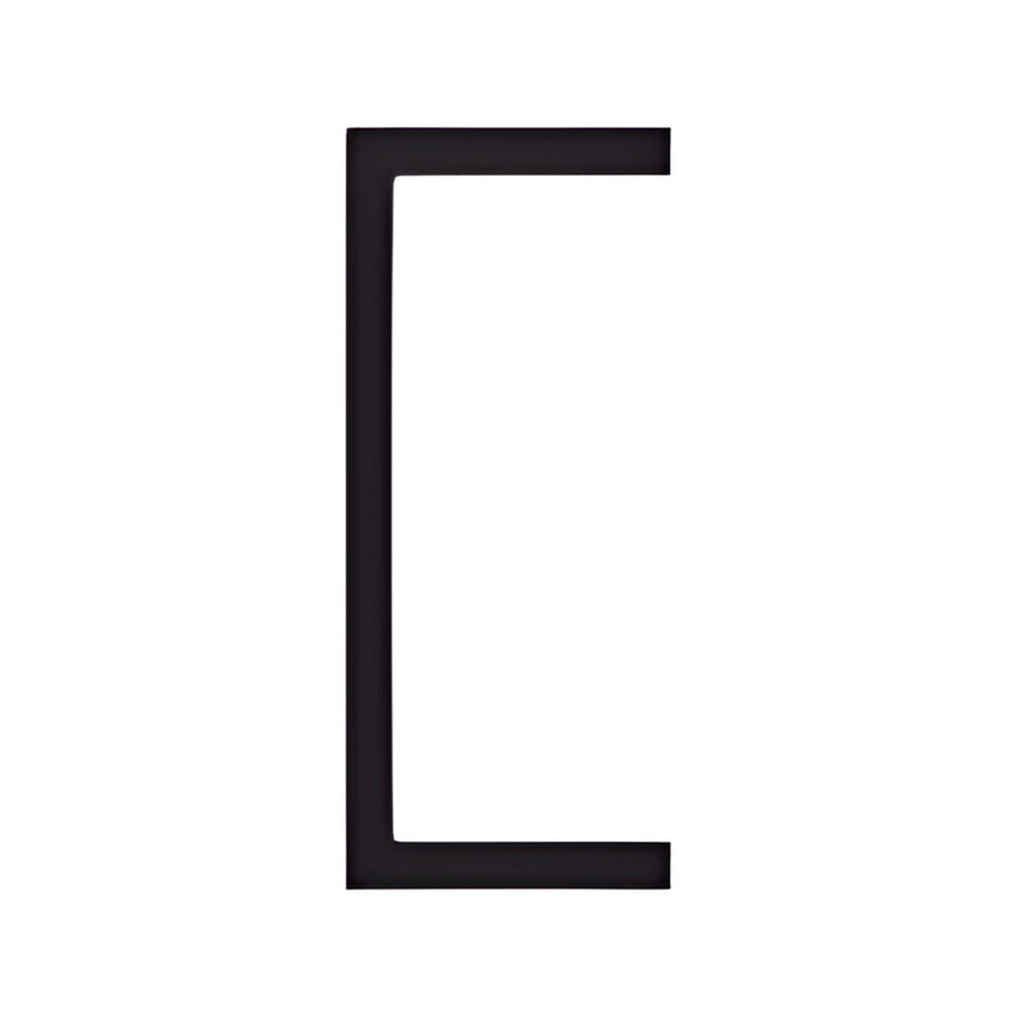 Black bronze anodized aluminum C-channel extrusion (architectural), SKU CS19622