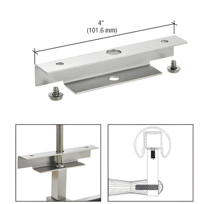 CRL Brushed Stainless Steel Wall-Mount Handrail Saddle Adapter