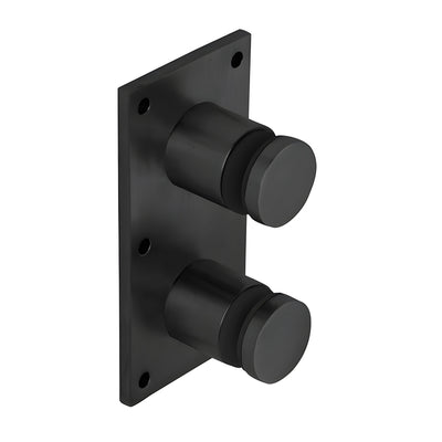 CRL 316 SS Matte Black 2in Glass Standoff with Mounting Plate