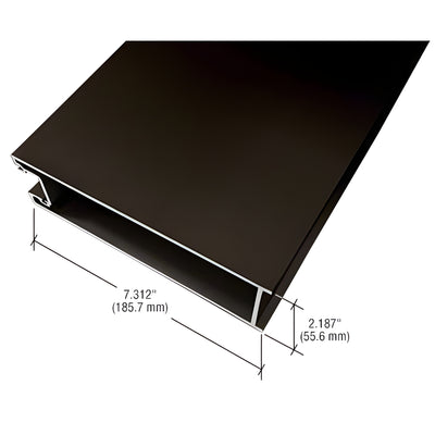 CRL-U.S. Aluminum IG500 7-5/16" Door Bottom Rail 21' (9/16" Glazing)