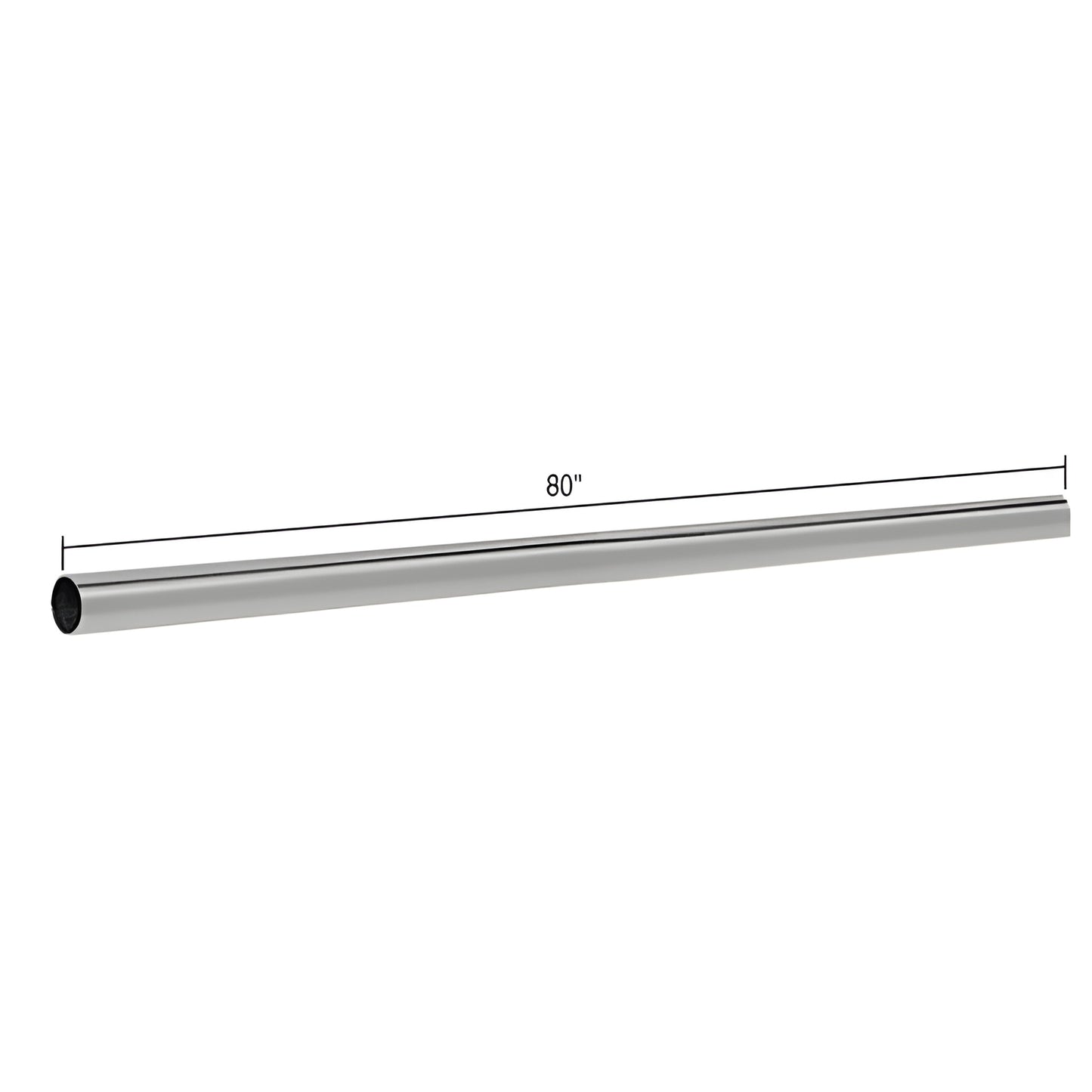 CRL S80BN brushed nickel 80 in (2032 mm) 3/4 in (19 mm) brass support bar for glass panels