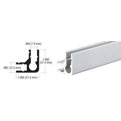 CRL Satin Anodized Aluminum Showcase Upright Extrusion