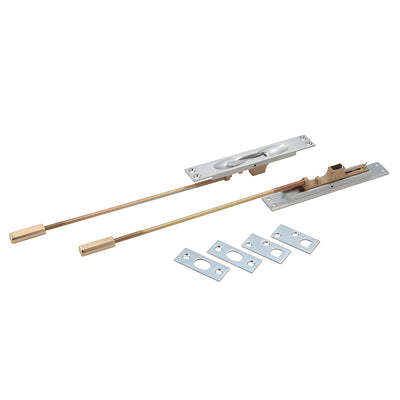 CRL Satin Chrome Manual Door Flush Bolt 1" x 6" - 12"