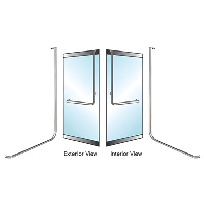 CRL-Blumcraft® Brushed Stainless Left-Hand Reverse Dummy Door Handle