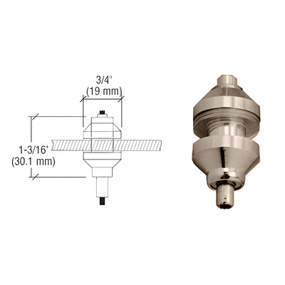 CRL Brushed Nickel Drilled Glass Shelf Brackets for Cable Display