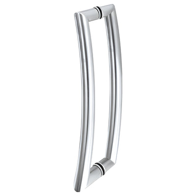 CRL 24 in Polished SS Glass Door Pull Handle, Curved Back-to-Back